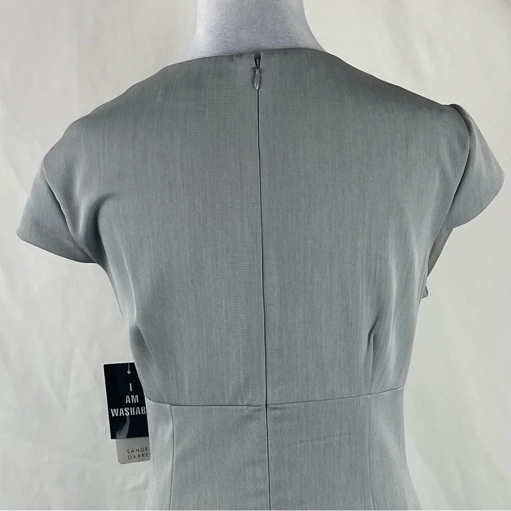 Sandra Darren Gray Bow Dress NWT Size 12_6